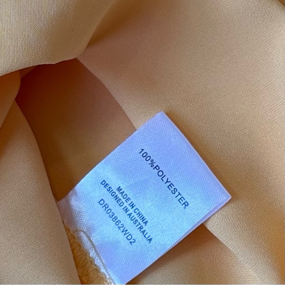 Meshki Satin Lace Slip Mini Dress Joslyn Lemon Yellow size L - Picture 11 of 11